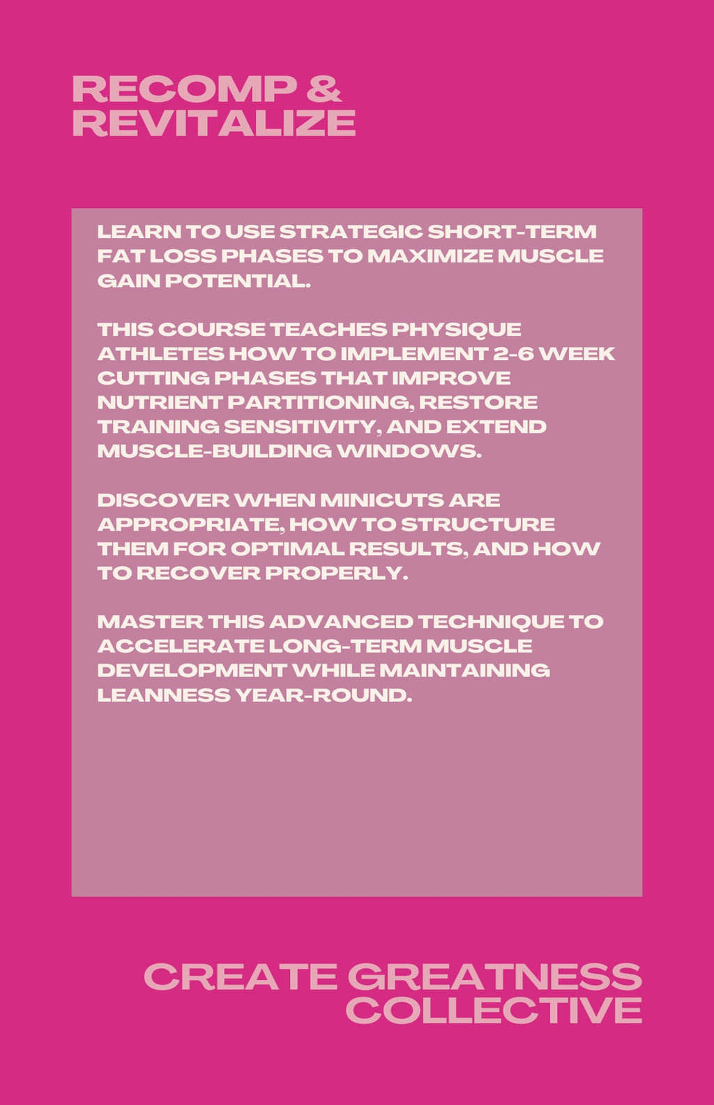 Strategic Mini-Cuts for Muscle Maximization